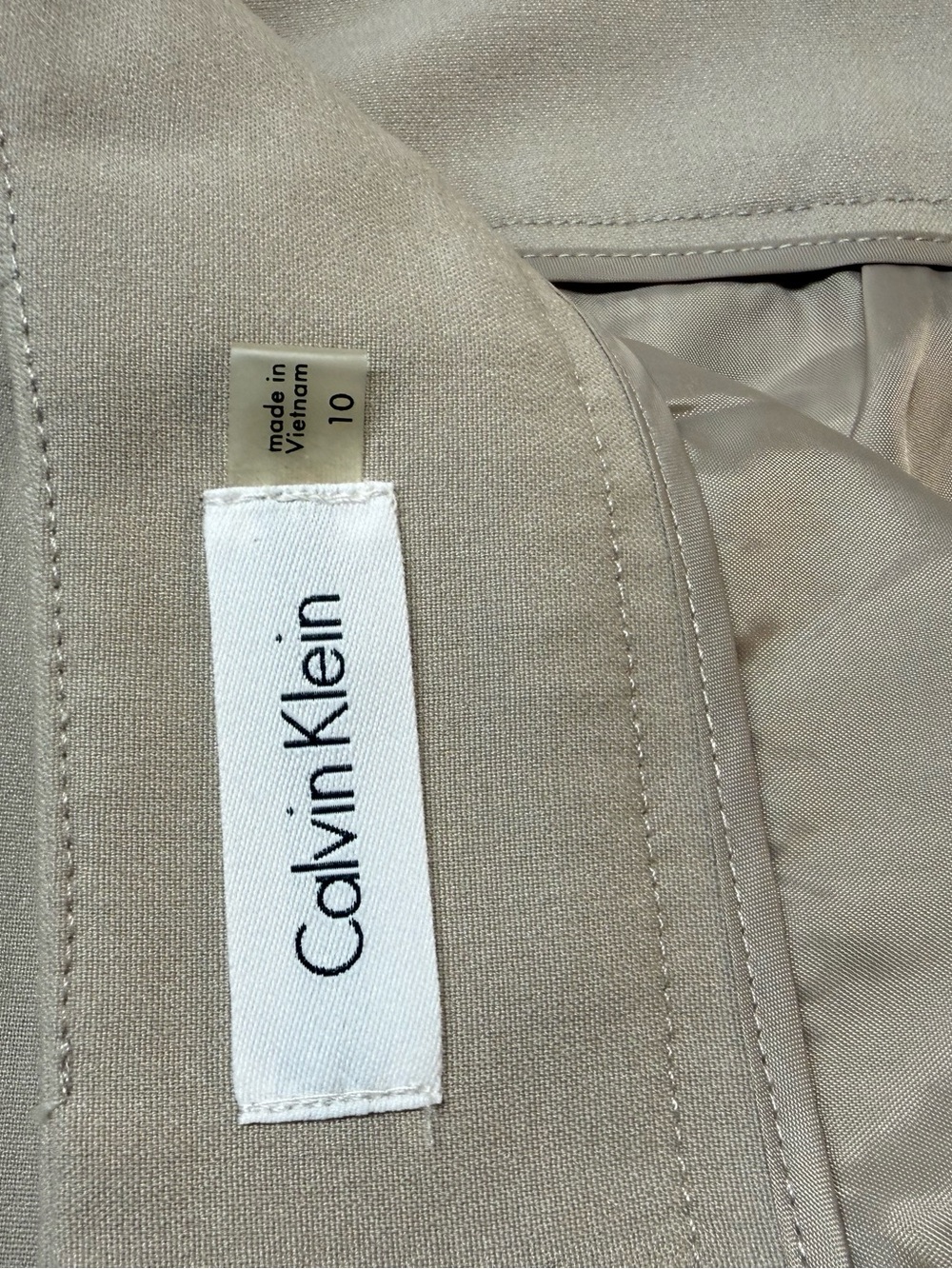 Calvin Klein Light Taupe Pencil Skirt - Picture 9 of 11